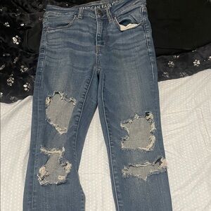 American Eagle Distressed Blue Jeans